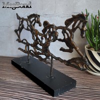 Figurine de cheval en bronze en fonte durable, sculpture moderne pour la décoration de la maison