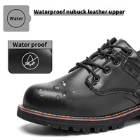 JIANKUN baskets imperméables en cuir nubuck personnalisées pour hommes chaussures de sécurité de haute qualité à bout en acier anti-écrasement et légères pour l'hiver