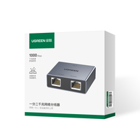 UGREEN Répartiteur RJ45 1000 Mbps 1 vers 2, Adaptateur Ethernet, Connecteur LAN, Coupleur Commutateur RJ45 pour PC, Ordinateur Portable, Boîtier TV, Routeur