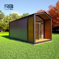 Maison préfabriquée modulaire de luxe de 20 pieds, 2 à 3 chambres, maison mobile préfabriquée, bureau, hôtel, cabine, petite villa
