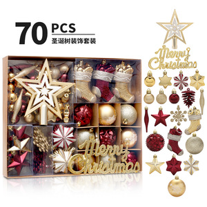 Ensemble de 70 boules de Noë<span class=keywords><strong>l</strong></span> peintes et électroplaquées, décorations pour <span class=keywords><strong>arbre</strong></span> de Noë<span class=keywords><strong>l</strong></span>, fête du Nouvel An, kit d'ornements pour les fêtes - Product Image 6