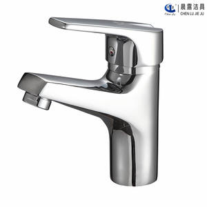 Grifo de lavabo Chenlu de un solo orificio con válvula de cerámica, montado en el encimera, con una sola manija para mezclar agua fría y caliente. - Product Image 1