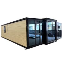Maisons conteneurs extensibles de luxe personnalisées, panneaux sandwich en acier, usage extérieur, villa au design moderne, imperméable et isolée