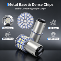 3020-50SMD LED Autolampe 6000K Weiß Rot Gelb Mehrseitige Brems- Blink- und Rückleuchte 12V