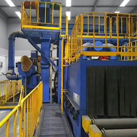 Machine de sablage à convoyeur à rouleaux pour le nettoyage de surfaces de plaques d'acier et de poutres en H – Équipement de nettoyage par sablage