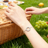 KAAN JEWELRY 925 Silber Sonnenblumen armband Weiß Zirkon Zubehör Nische Täglicher Pendel freund Geschenk Armband