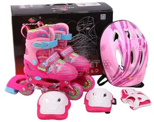 Недорогие роликовые коньки GOSOME с розовыми и синими бабочками для детей