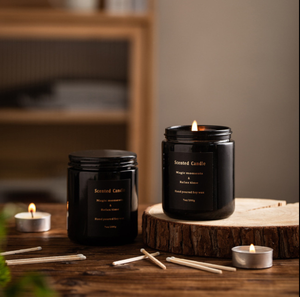 Candela Aroma personalizzato natale matrimonio <span class=keywords><strong>compleanno</strong></span> decorazioni per feste a casa candela di profumo di cera di soia nera - Product Image 2