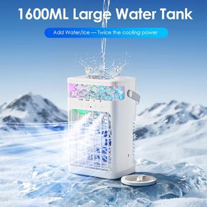 Climatiseur portable Poweel, réservoir d'eau de 1600 ml, 3 vitesses de ventilation, 3 minuteries, refroidissement rapide, modèle blanc ZF06 - Product Image 3