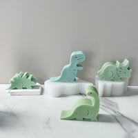 Moule Fait Main en Silicone pour Savon et Pâte à Modeler, Formes d'Animaux – Dinosaure, Grenouille, Girafe, Éléphant, Jolis Outils de Pâtisserie