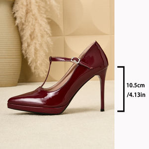 Sandales à talons hauts glamour pour femmes, confortables avec brides de cheville et semelle compensée légère pour femmes - Product Image 6