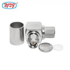 Nhà máy trực tiếp <span class=keywords><strong>SMA</strong></span> nam uốn cắm lmr400 rg8 góc phải 90 độ r/A RF kết nối đồng trục các Loại kết nối trong kho - Product Image 3