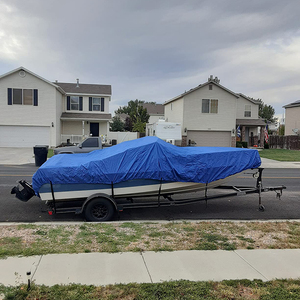 1-5 ans de garantie 17ft 19ft 21ft 23ft Winter 600D Oxford Canvas Fabric Heavy Duty Waterproof Marine Fishing Car Boat Cover - Product Image 2