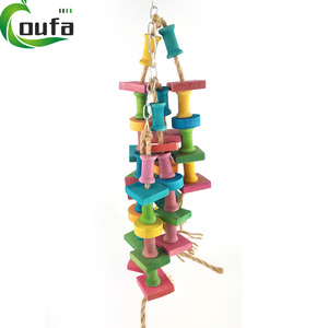 Van Huisdier Papegaai Houten Duurzame Vogels Kauwen Groot Kleurrijk Speelgoed Voor Papegaaien Ara Huisdier Vogel Schommel Speelgoed Huisdieren Accessoires - Product Image 6