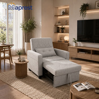 Fauteuil-lit convertible compact, canapé-lit escamotable, chaise-lit individuelle pour chambre à coucher, petit appartement, mobilier de maison