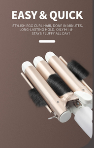 Rizador de Pelo de Tres Barriles, Rizador de Pelo con Ondas de Playa, PTC, Triple Barril, Doble Voltaje, Ondulador de Pelo - Product Image 4