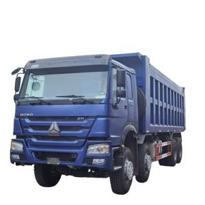 Nuevo camión volquete Howo 12 Wheeler 430HP camión volquete de basura <span class=keywords><strong>usado</strong></span> 4 <span class=keywords><strong>ejes</strong></span> camión volquete de <span class=keywords><strong>tres</strong></span> ruedas - Product Image 1