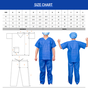 Tute da pulizia uniforme monouso da cura uniformi infermiere ospedale tuta da pulizia fornitori medici - Product Image 3