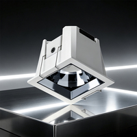 Spot encastré carré moderne en aluminium à intensité variable avec éclairage LED DMX512 pour plafond de chambre à coucher, garantie 5 ans