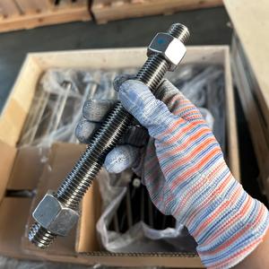 Boulons à tête hexagonale ASTM A193 A193M Grade GR <span class=keywords><strong>B5</strong></span> B6 B6X B7 B7M B16, tiges filetées, barres filetées avec écrous hexagonaux A194 Gr2h, zinc noir HDG - Product Image 6