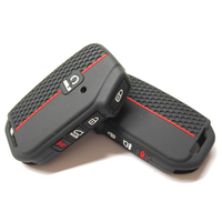 Funda de Silicona Antideslizante para Llave de Coche, Compatible con la Serie Hyundai, Llave Remota Plegable de 3 Botones con Decoración de Línea Roja