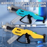 Pistolet à eau électrique personnalisé pour enfants, jouet de combat aquatique rechargeable en plastique avec lumières pour piscine et jardin en été