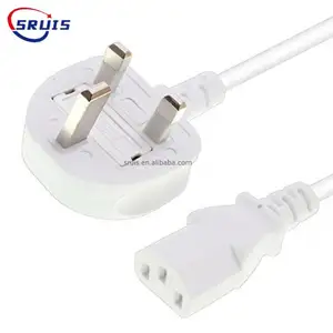 UK British Plug Bsi Approval 13a 250V Bs kettle lead Ac Cable Iec 320 C13 Uk Power Cord
