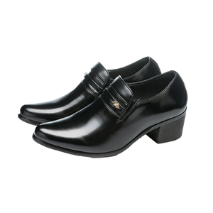 Nuevos Zapatos Casuales de Tacón Alto y Punta Puntiaguda para Hombre, Zapatos de Vestir de Cuero de Moda para Verano, Tallas Grandes 38-46, Exportación de Alta Calidad, Cierre con Cremallera - Product Image 1