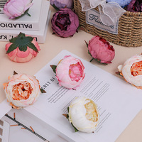 Têtes de fleurs de pivoine artificielles réalistes faites à la main de haute qualité pour la décoration murale, les boîtes cadeaux et les décorations de gâteaux - Vente en gros pour le commerce international