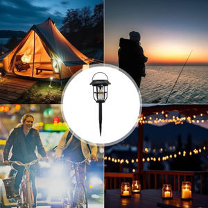 Lampes solaires rétro pour jardin, éclairage paysager LED, détecteur de mouvement, lampe de chemin, lampe de camping - Product Image 3