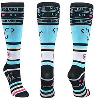 Chaussettes de sport longues à compression pour hommes, 20-30 mmHg, pour la course à pied, le cyclisme et les infirmiers