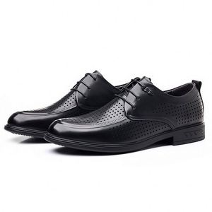 Zapatos Casuales de Verano para Hombre, de Cuero de Primera Calidad, con Cordones, Antideslizantes, Ligeros, Formales de Negocios, con Punta Puntiaguda, Transpirables, de Alta Gama - Product Image 5