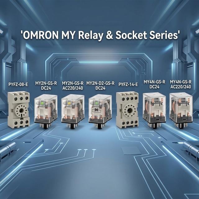 Omrons MY2N-GS-R MY4N-GS-R LY2N-J LY4N-J LY2N-D2 LY4N-D2 Power Relay Socket Industrial Automation Control Relay LED Indicator