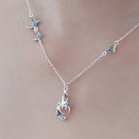 Collier papillon de gourde cassée en argent sterling 925 Design original bijoux fins pour femmes