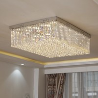 Lustre en cristal moderne d'ingénierie, anti-éblouissement, à LED dimmable, garantie 2 ans, idéal pour hall d'hôtel - Vente directe usine