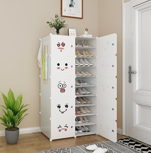 Semplice organizer per <span class=keywords><strong>scarpe</strong></span> in plastica abs bianco con porta portaoggetti in plastica per <span class=keywords><strong>scarpe</strong></span> scarpiera pieghevole in plastica - Product Image 3