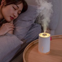 Humidificateur portable mini silencieux à ions négatifs, alimenté par batterie/USB, pour la chambre, le bureau, la maison et la voiture