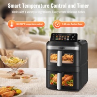 Friteuse à air double Sonifer SF-1054, cuve supérieure et inférieure indépendantes, grande capacité, pour hôtels, restaurants et cuisines