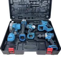 Ensemble d'outils électriques multifonctionnels 4 pièces sans balai au lithium Machine à marteau pour meuleuse d'angle combinée électrique transfrontalière
