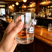 Verres à whisky rétro américains en cristal faits à la main, amusants, avec logo-souvenir pour restaurants et attractions touristiques