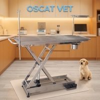 Table d'examen pour animaux OSCAT VET, électrique, robuste, entièrement en acier inoxydable 304, avec accessoires auxiliaires vétérinaires complets