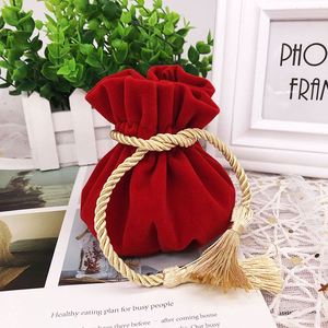 Pochettes à Bijoux Personnalisées avec Cordon de Serrage, Fond en Velours Rouge, Sacs d'Emballage pour Montres avec Emballage pour Bracelets, Conteneurs à Bijoux Colorés - Product Image 4