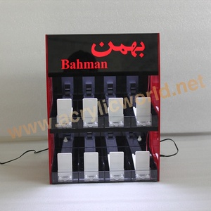 Présentoir à cigarettes en acrylique à 2 niveaux avec poussoir et éclairage LED, support de tabac à défilement automatique pour comptoirs de vente au détail - Product Image 3