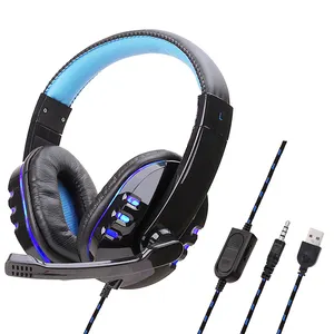 Auriculares para juegos con cable que brillan con LED, PS4, portátil, tableta, teléfono inteligente, consola de juegos para ordenador, diadema deportiva electrónica especial - Product Image 1