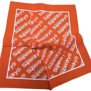 Low Moq Custom Logo Multi Use Digital Printed Square Cotton Bandana