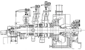 Turbina de vapor de presión de control automático de alta eficiencia de 3 a 6MW