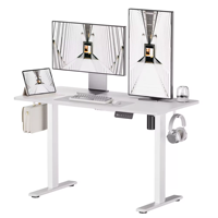 Bureau électrique moderne réglable en hauteur avec mémoire de position, cadre en acier inoxydable, table ergonomique assis-debout pour jeux et ordinateur