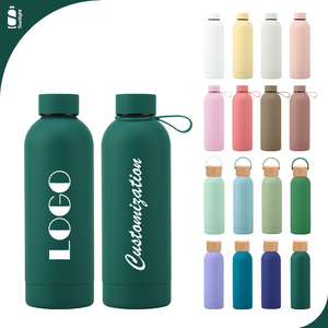 Botella <span class=keywords><strong>de</strong></span> Agua Reutilizable con Revestimiento <span class=keywords><strong>de</strong></span> Goma, Botella <span class=keywords><strong>de</strong></span> Agua <span class=keywords><strong>de</strong></span> Acero Inoxidable Verde, Termo, Botella Personalizada - Product Image 1