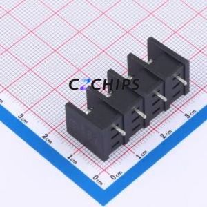 MX35S-8.25-04P-BK01-Cu-S-A Barrier Terminal Block Through hole,P=8.25mm Connector Two Sides 8.25mm 1x4P Straight Pin - Product Image 2