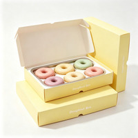 Cajas de Embalaje de Papel Ecológicas para Alimentos, Plegables, para Donuts, Pasteles, Galletas, Pan, Macarons